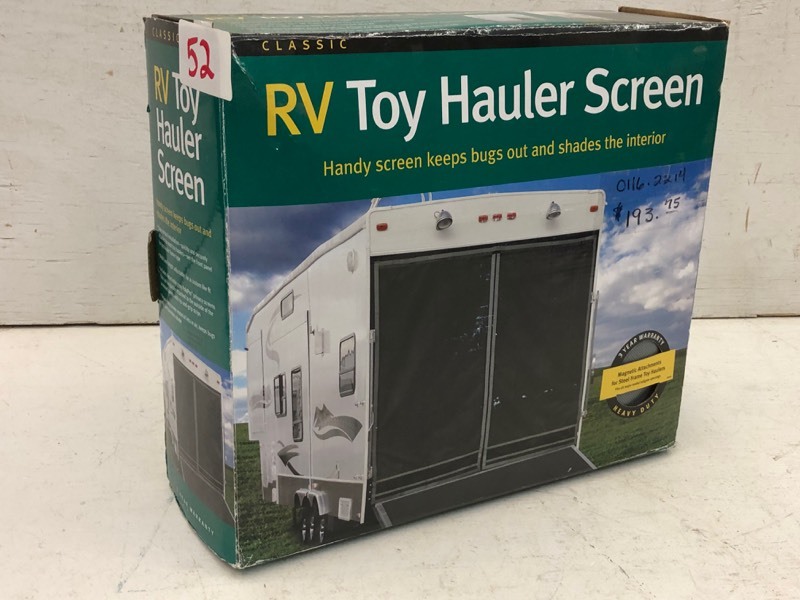 lot 52 image: RV Toy Hauler Screen Set