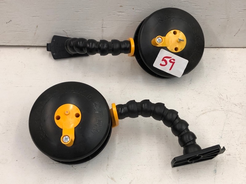 lot 59 image: (2) Ice Fishing Rattle Reels