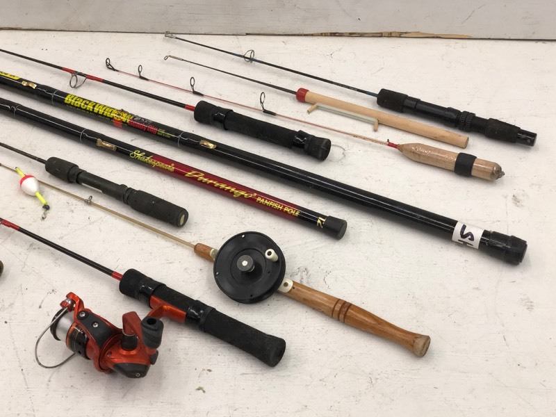 lot 63 image: Lot Of Assorted Fishing Poles & Reels