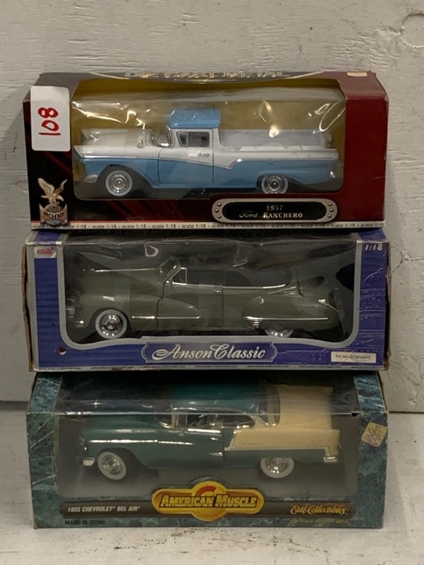 lot 108 image: (3) Die-Cast Collectible Cars