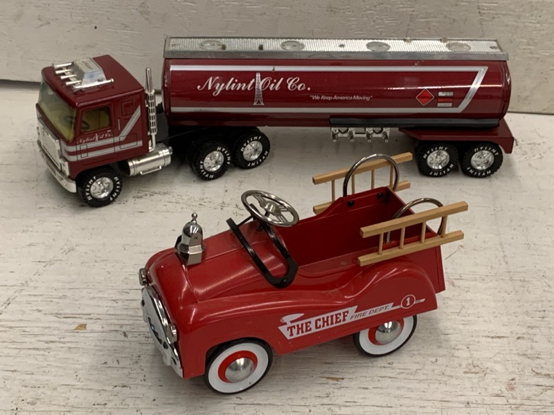 lot 124 image: Nylint Oil Semi & The Chief Fire Truck
