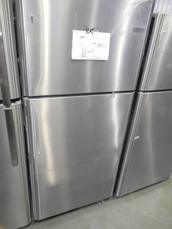 lot 105 image: Frigidaire 20.4-cu ft Top-Freezer Refrigerator (EasyCare Stainless Steel)