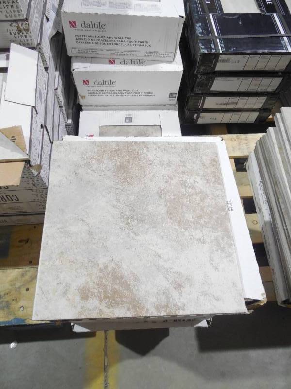 lot 126 image: Daltile Grand Cayman Oyster 12 in. x 12 in. Porcelain Floor and Wall Tile - 9  BOXES