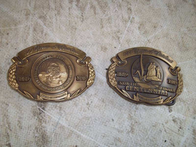 lot 120 image: North Dakota Belt Buckles