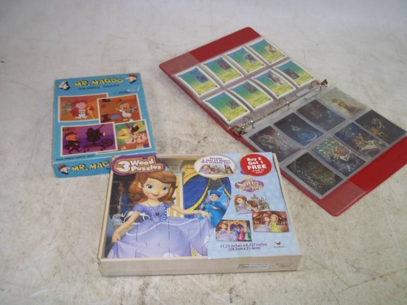 lot 166 image: Boris 3 Prism Cards 72 Set, 1978 Mr. Magoo Puzzles, Sofia Puzzles