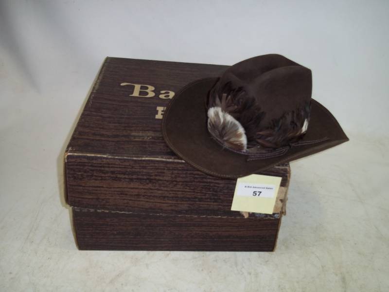 lot 57 image: Vintage Bailey Hat Size 7 with Box