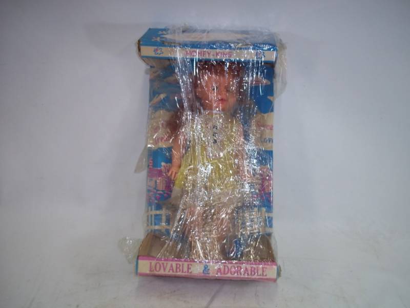 lot 62 image: Vintage Honey Kins Doll, Doll never removed from Packaging, Packaging rough