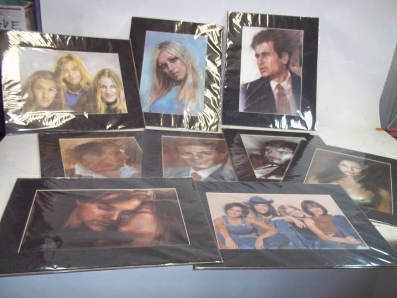 lot 76 image: Haiyan Celebrity Art Prints Dean Martin, Leonardo DeCaprio, The Hanson Brothers and more