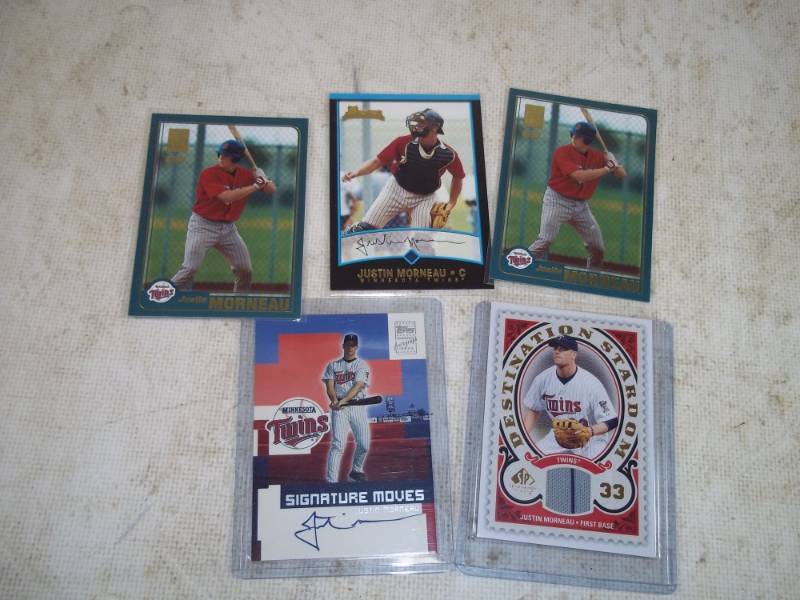 lot 37 image: Justin Morneau Baseball Cards, Autographed Card, Jersey Card, Rookie Card,
