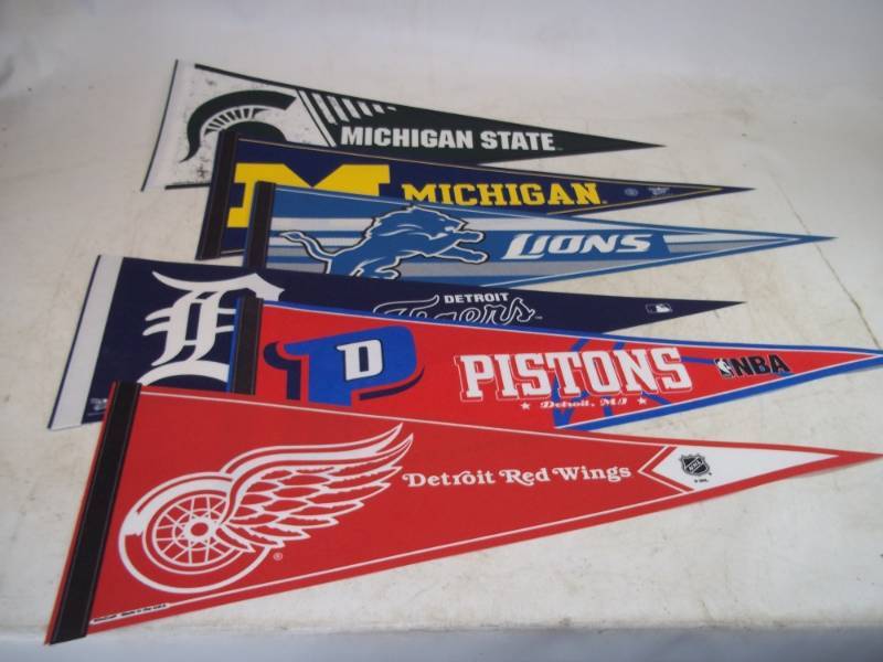 lot 48 image: Complete Michigan Sports Pennant Collection