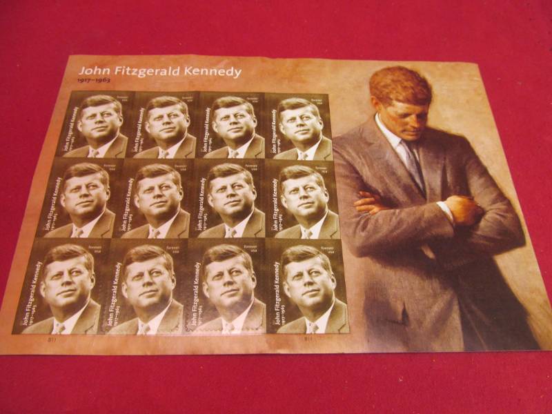 John F Kennedy  Commeriative stamp sheet