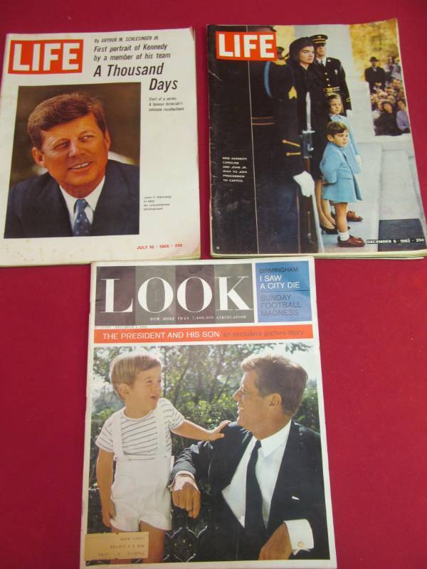 vintage John F Kennedy Memorial magazines