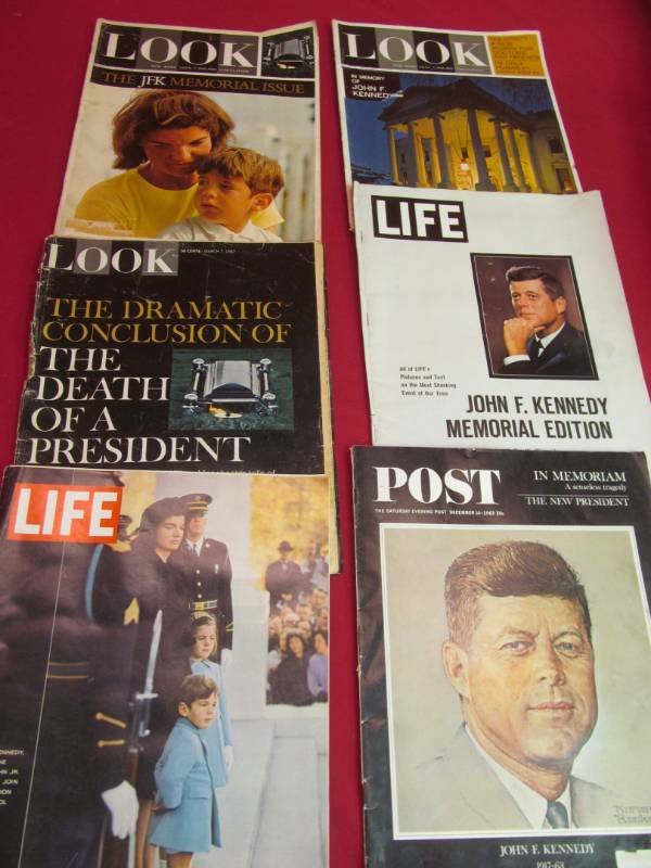 vintage John F Kennedy Memorial magazines