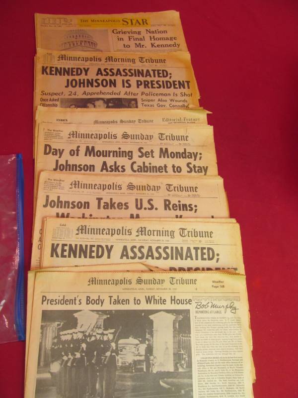 Vintage Minneapolis newspapers