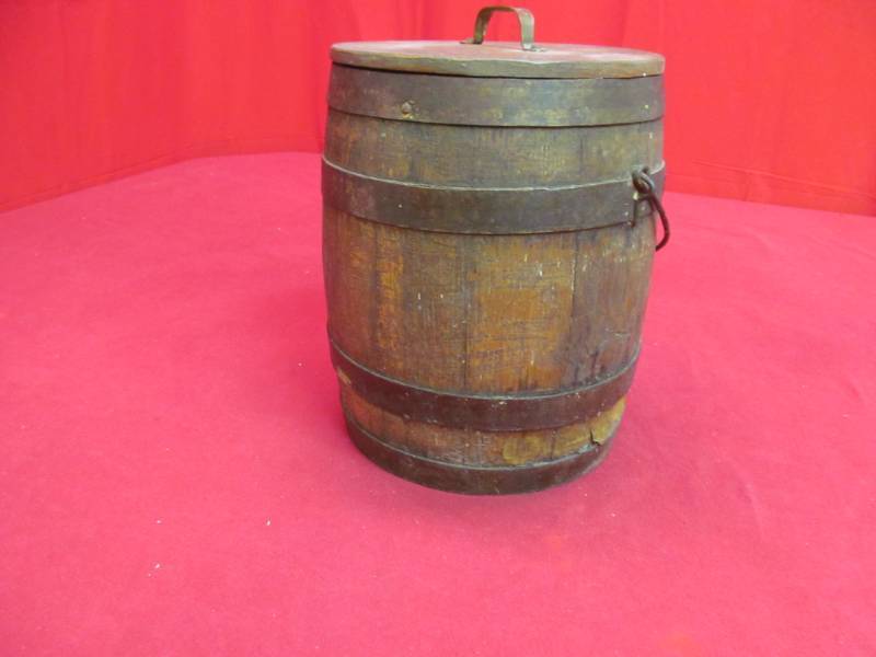 antique wood bucket