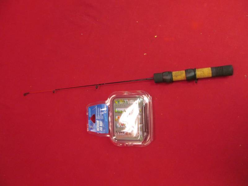 ice fishing rod, ice jigs