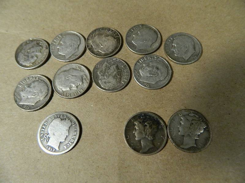 lot 66 image: Mercury Dimes, Barber Dime, and More