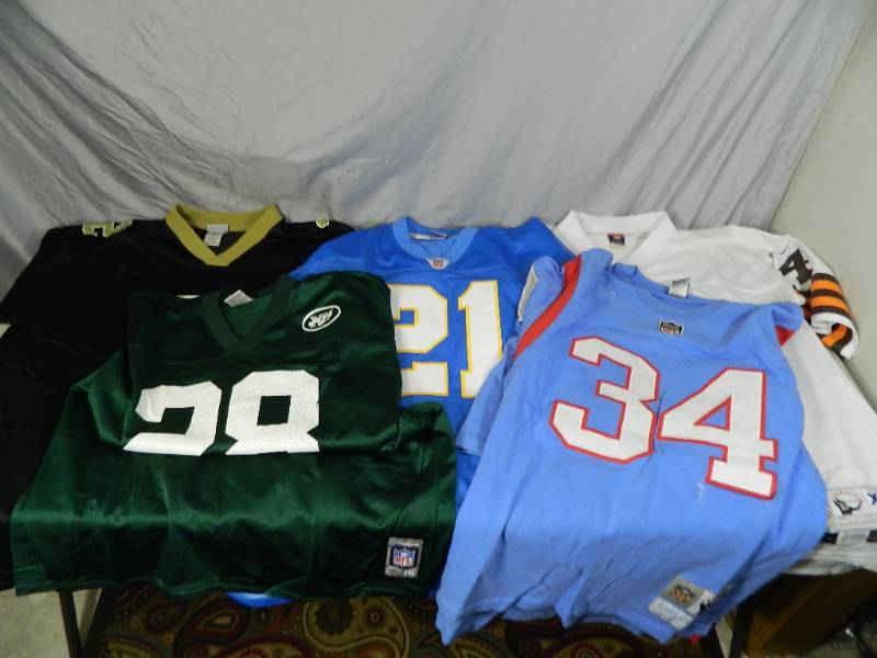 lot 100 image: 5 NFL Football Jerseys