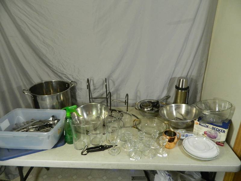 lot 137 image: Silverware, Stainless Steel Bowls, Etc