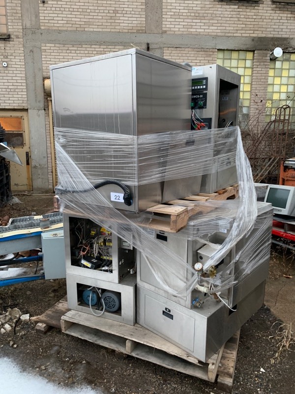 Four stainless dishwasher units