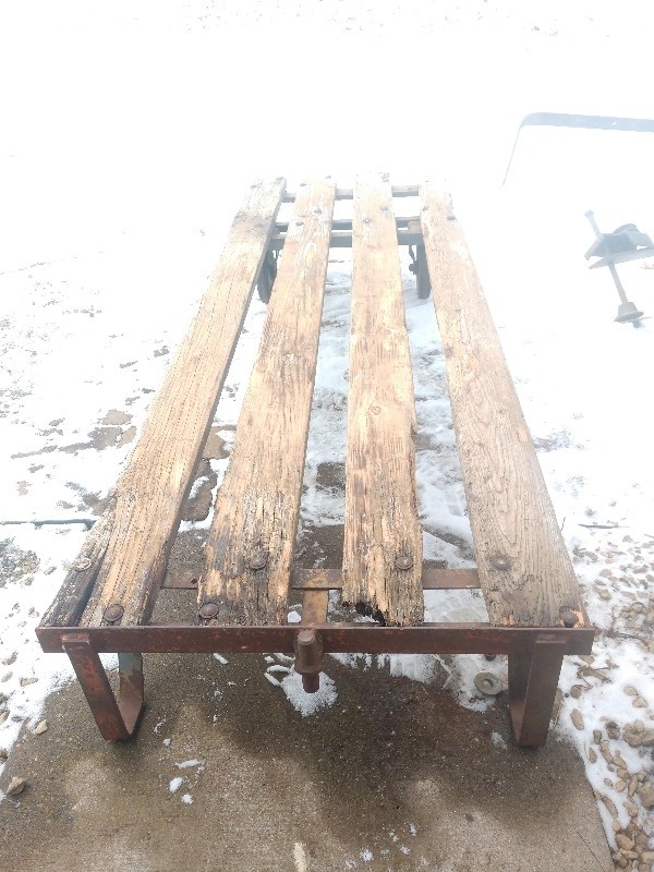 lot 2 image: Antique Railroad Cart