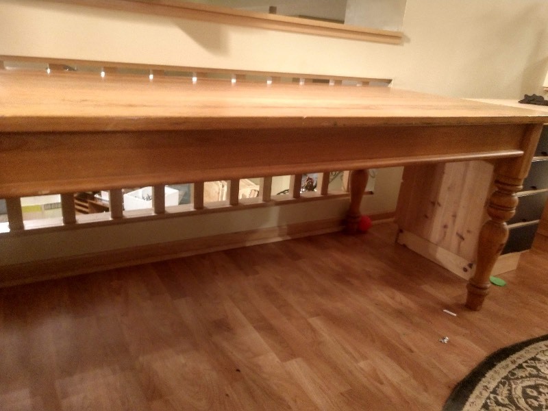 lot 12 image: Wood Farmhouse Dining Room Table