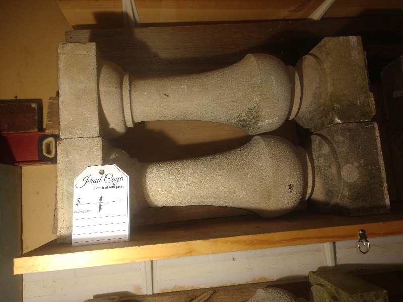 lot 34 image: Antique Concrete Porch Spindles (2)