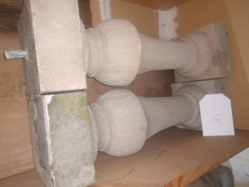lot 35 image: Antique Concrete Porch Spindles (2)