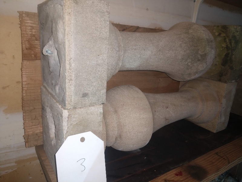 lot 36 image: Antique Concrete Porch Spindles (2)