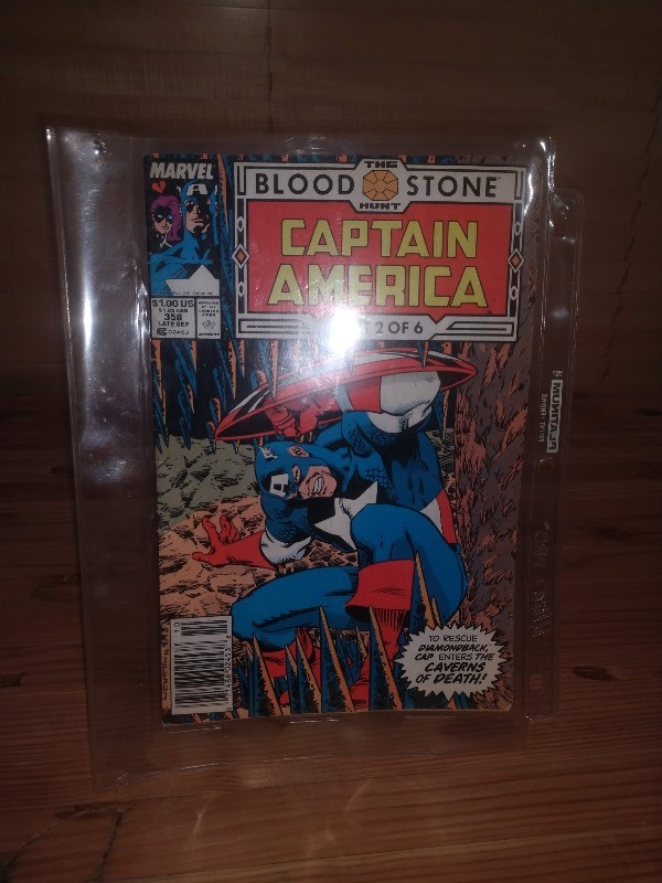 lot 67 image: Comic Book Marvel Captain America The Blood Stone Hunt #358