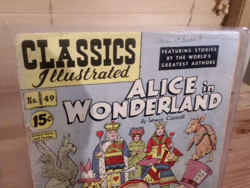 lot 74 image: Classics Illustrated Alice in Wonderland No. 49