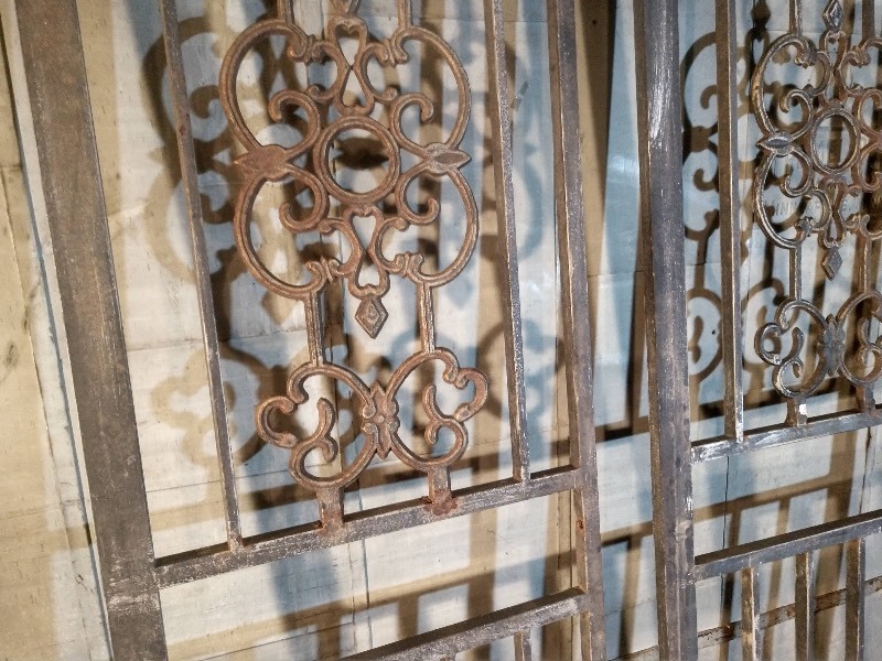 lot 103A image: Pair of Ornate Steel Pieces
