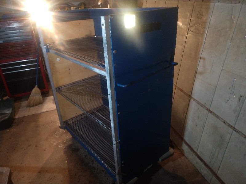 lot 106 image: Industrial Airport Cart w Pull Out Shelves on Casters