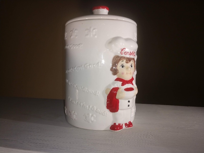 lot 159 image: RARE Campbells Soup Campbells Kids Cookie Jar