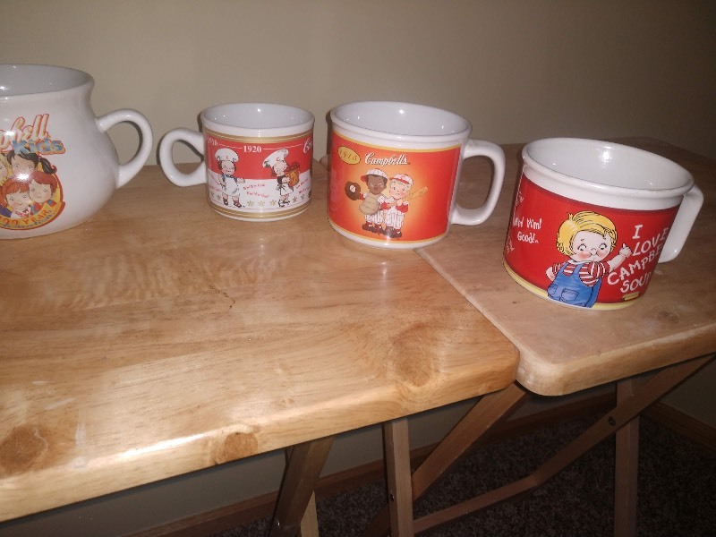 lot 166 image: Six Campbells Mugs