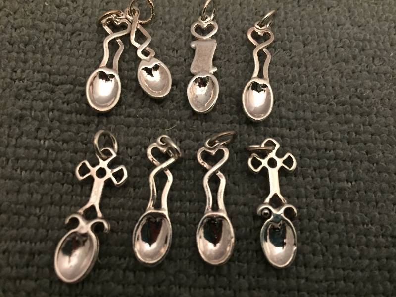 Charms Sterling Silver Mini Spoons - Quantity 8