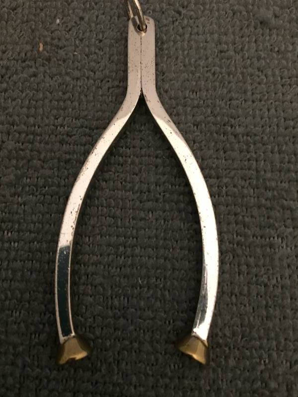 Pendant Sterling Silver LARGE Wishbone - Good Luck