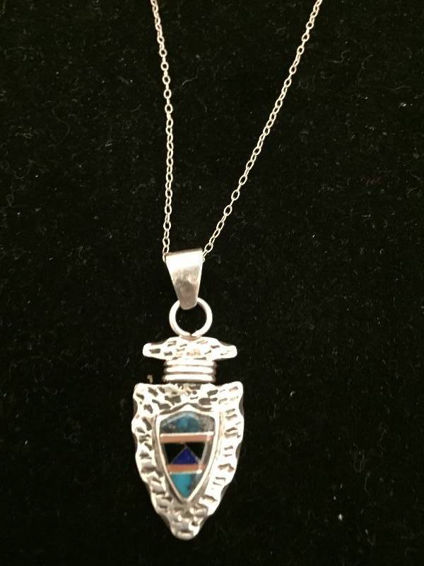 Necklace Sterling Silver Arrow Pendant
