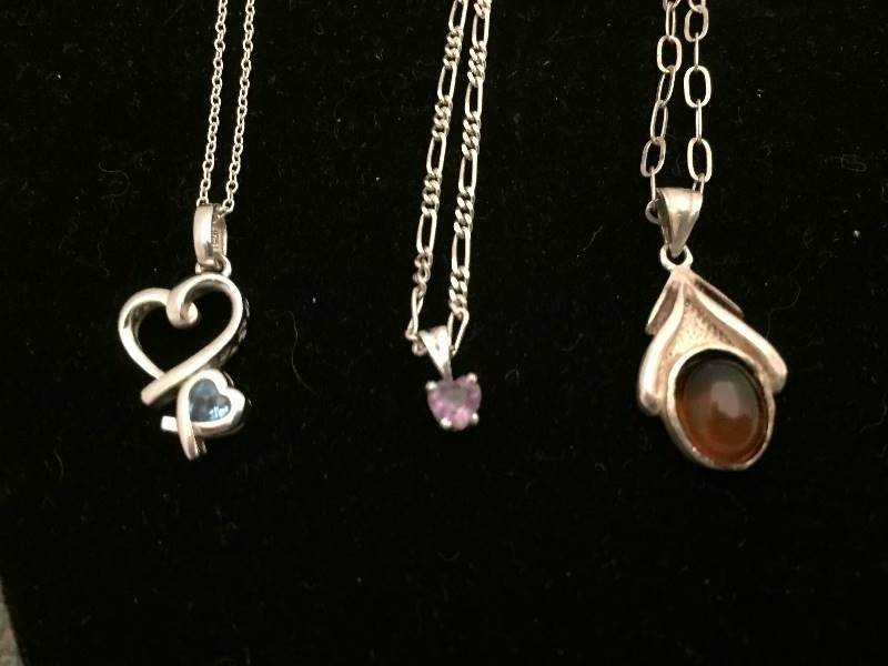 3 Necklaces Sterling Silver