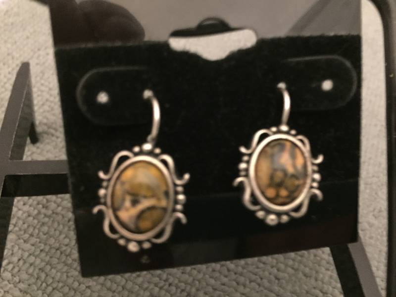Earrings Sterling Silver Jasper