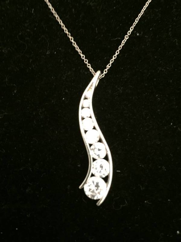 Necklace Sterling Silver Cubic Zirconia