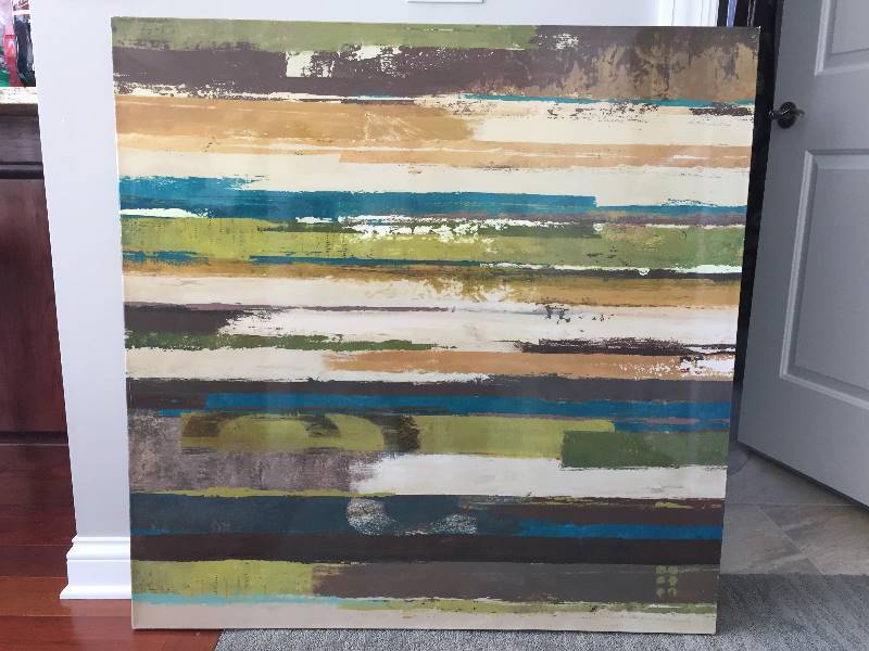 lot 230 image: ART Stretched Picture Multi Color 39 Square
