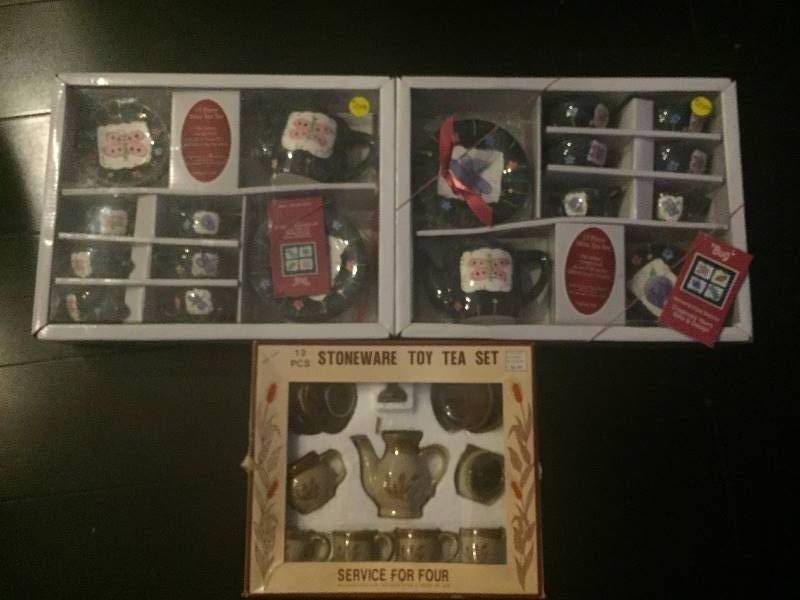 lot 244 image: 3 New China Toy Tea Sets