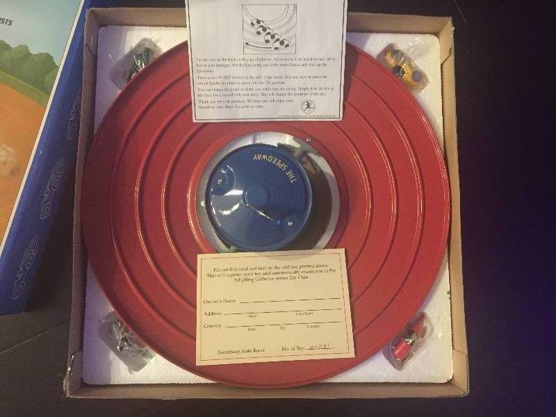 lot 192 image: Large Schylling Tin Speedway Auto Racer Toy