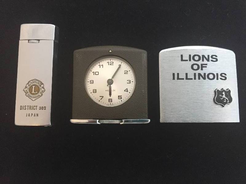 lot 227 image: LIONS Club Lighter & Clock