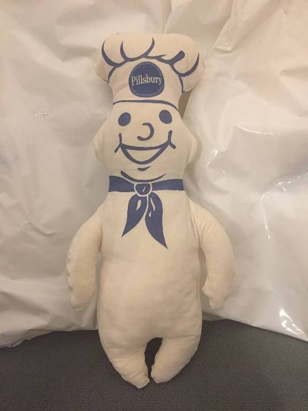 lot 281 image: 5 NOS Pillsbury Doughboy Stuffed Dolls - Still Packaged