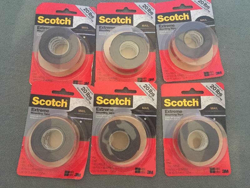 lot 234 image: 6 New Scotch EXTREME Mounting Tape Holds up to 20 lbs