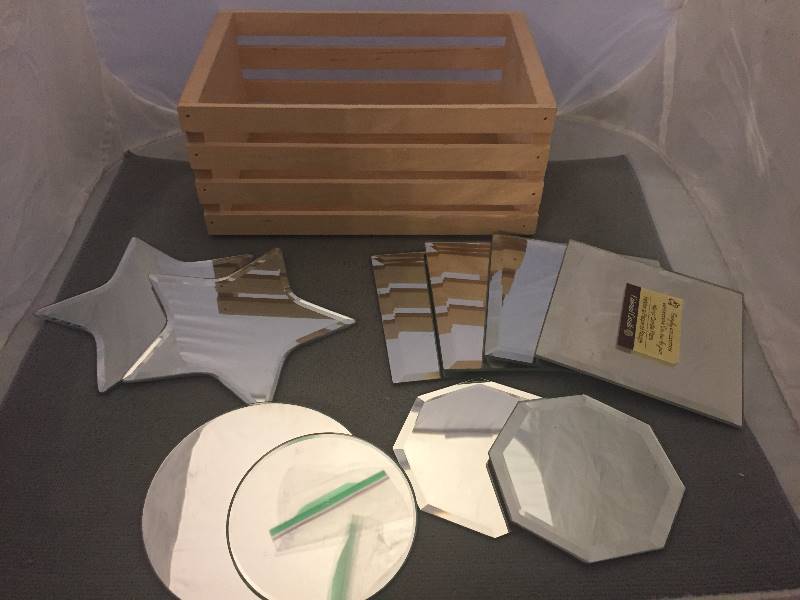 lot 270 image: Candle Mirrors in Wooden Crate