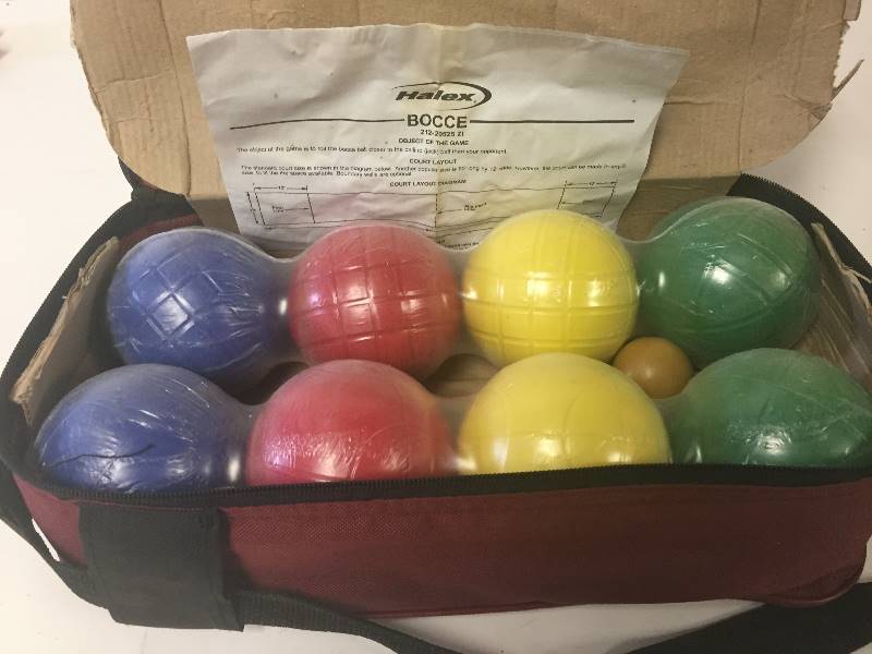 lot 295 image: New HALEX Bocce Ball Set in Canvas Bag