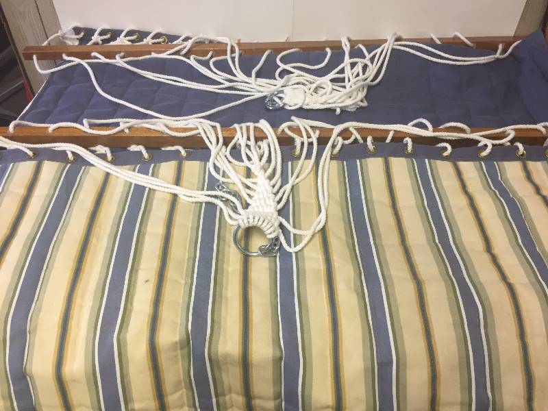lot 298 image: HAMMOCK - reversible stripes  blue - Padded